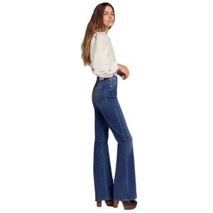 NEW Current/Elliott Womens Size 29 Side Street High Rise Flare Medium Wash Jeans